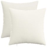 vidaXL - Kussensloop - 2 stuks - HEERLEN - Crèmekleurig - 50 x 50 cm - corduroy