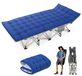 StarTech Campingbed Blauw/Grijs Opklapbaar veldbed met matras