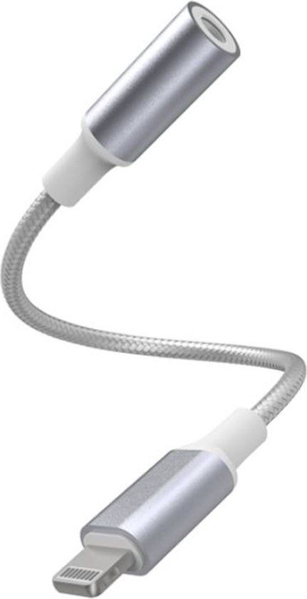 FORCE CASE Versterkte Lightning-naar-3,5 mm-stekker-adapter, Wit