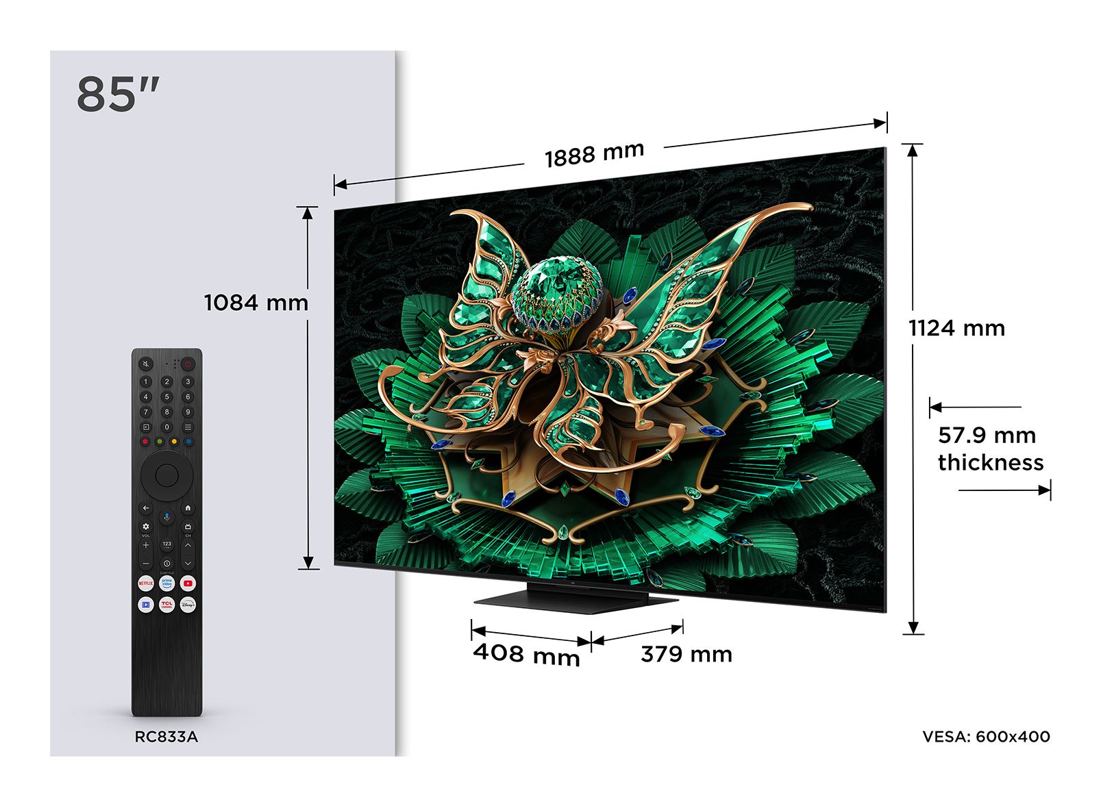 TCL 85C7K / TV screen / 85 inch / 2025