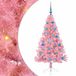 vidaXL - Kunststof - Voorverlichte - Kerstboom - met - 150 - LED - Roze - 150 - cm - PVC