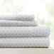Linen Market Beddengoedset voor queensize bed, 4-delig, grijs met geometrische print