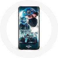 Maniacase Hoesjes voor Samsung Galaxy Grand Prime Formule 1 Valtteri Bottas F1 Racer Zwart
