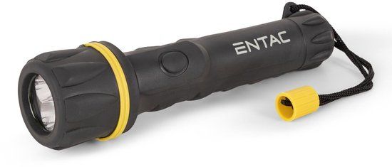 Entac LED Zaklamp Plastic Zwart