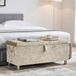 Vida Designs Valencia Ottomaanse opbergpoef, stof in champagnefluweel, 100 x 40 x 44 cm
