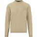 Fynch-Hatton Pull Coupe décontractée Col rond beige, Uni