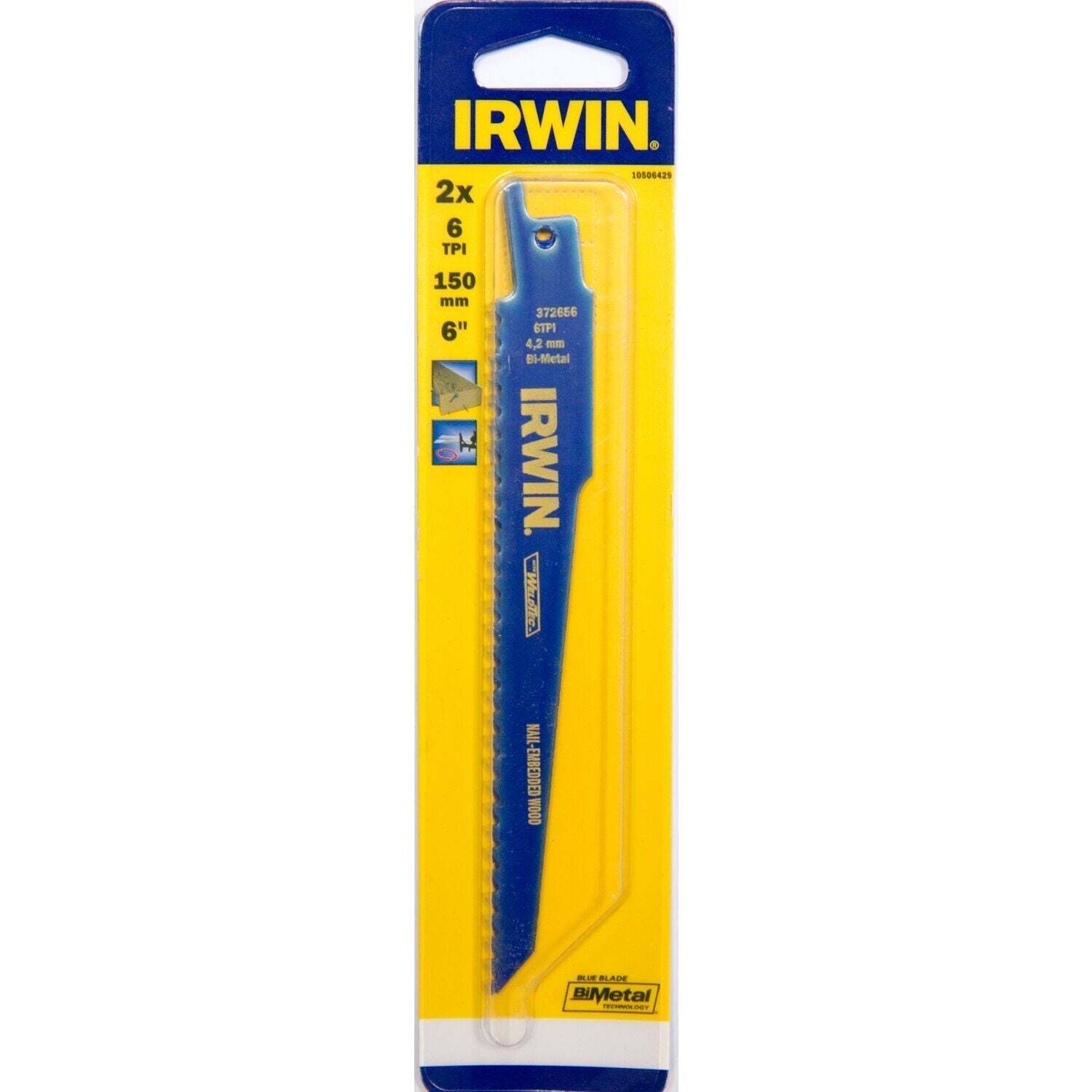 Irwin 656R 6" / 150 mm 6TPI, zagen van hout met spijkers - 10506429