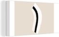 OneMillionCanvasses Canvas schilderij 160x80 cm - Lijn - Pastel - Modern - Muurdecoratie