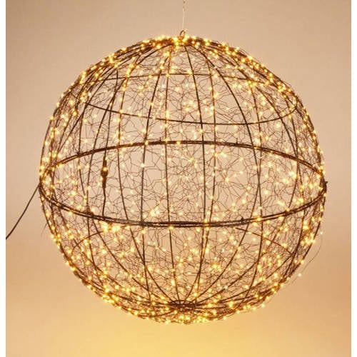 Home & Styling Collection Zwarte Bal LED Metaal 58cm