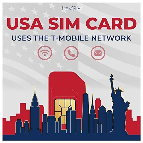 travSIM Prepaid USA SIM kaart | 50GB mobiele data met 4G/5G snelheden. Onbeperkt nationaal bellen en sms'en voor de US. US SIM kaart werkt op iOS en Android toestellen. Geldig voor 60 dagen.