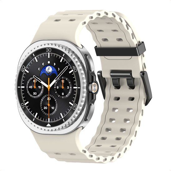 imoshion Ocean Siliconenband - Geschikt voor Samsung Galaxy Watch 9 (40/44mm) / Watch 8 (40/44mm) / Classic (46mm) - Sterrenlicht