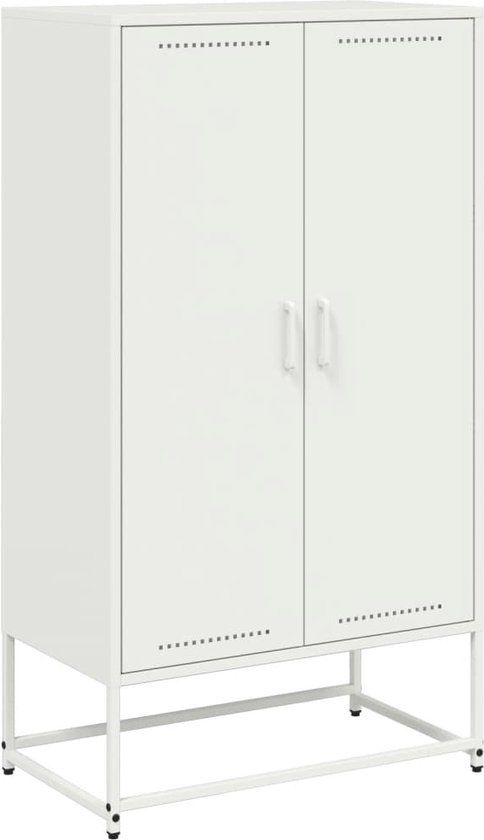 vidaXL Hoge kast - Staal - Roze - 68,5x38,5x123,5 cm