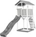 AXI Beach Tower Speeltoestel in Grijs/Wit - Speeltoren met Zandbak en Grijze Glijbaan - FSC hout - Speelhuis op palen voor de tuin