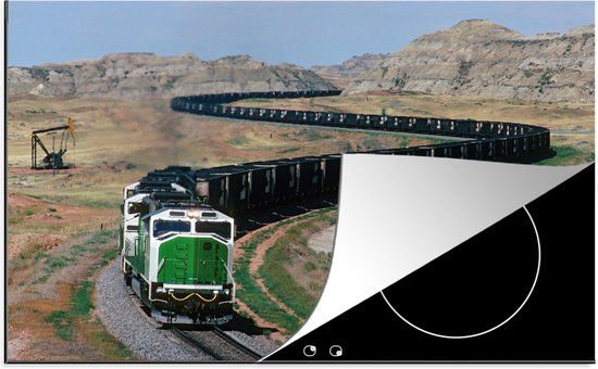 KitchenYeah® Inductie beschermer 77x51 cm - Stoomtrein - Inductiebeschermer