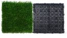 VEVOR Kunstgrastegels set voor in elkaar grijpende gazon set van 18 31x31cm kunstgras zelflozende mat vloerdecoratiepad perfect voor binnen en buiten multifunctionele hondenmatten