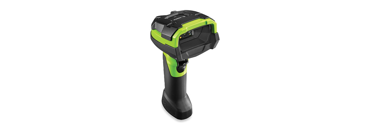 Zebra DS3608-HD Barcode Reader - Wired - Laser - IP67 - Black/Green