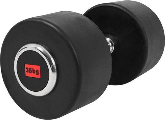 Gorilla Sports Dumbell - Vaste Halter - Gietijzer met Rubber coating - 35 kg