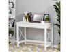HOMCOM Bureau d'ordinateur, table informatique, style moderne, cadre renforcé en forme X, 105 x 50 x 76 cm, blanc