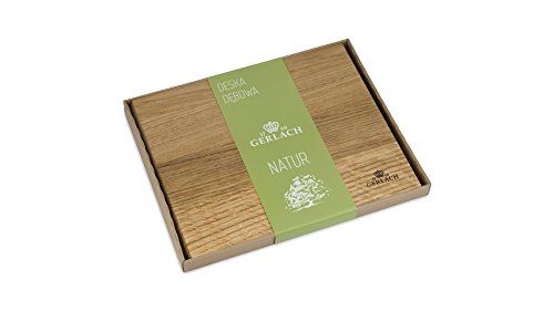 Gerlach eiken snijplank natuur, hout, zwart, 30 x 24 x 2,5 cm