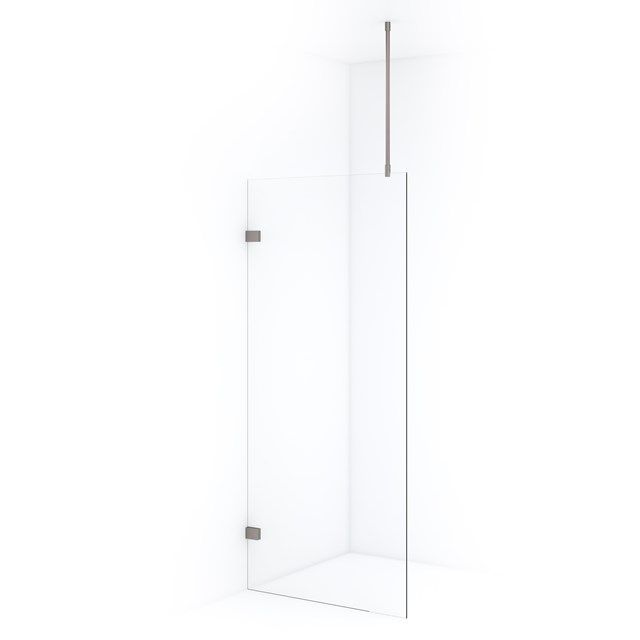 Maxaro Inloopdouche Diamond 90cm - 8mm Helder Veiligheidsglas - Geborsteld RVS