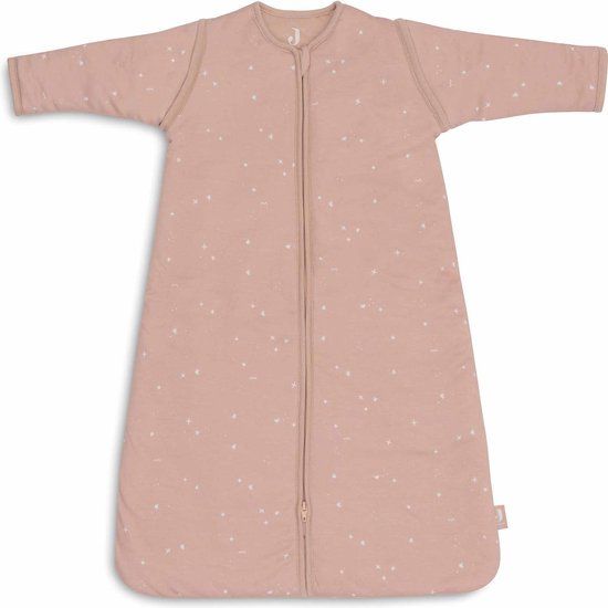 Jollein Baby Slaapzak Winter Met Afritsbare Mouw 90cm - Twinkling Wild Rose