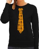 Bellatio Decorations Halloween Heks en Pompoen Trui - Dames XS