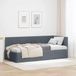 Maison Exclusive - Cadre de lit d'angle gris foncé 90 x 190 cm velours
