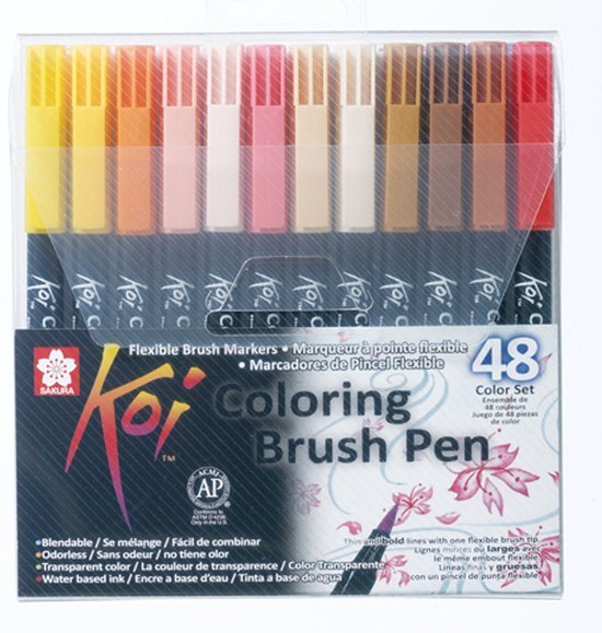 Sakura Koi Coloring Brush Pens - 48 kleuren
