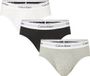 Calvin Klein Slip (lot de 3) - Hommes Slip - Coton - Taille S - Noir/Gris/Blanc