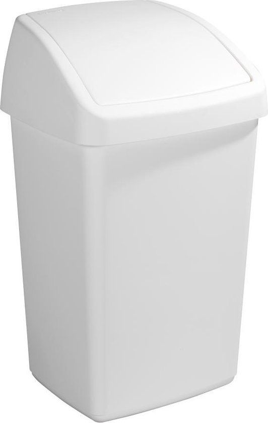 Sunware Delta Prullenbak met Swingdeksel - 50L - Wit