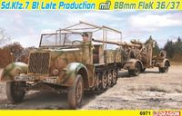 Dragon Modelbouwpakket Militaire voertuigen - 6971 Sd.Kfz. 7 Late Production mit 8.8cm FlaK 36/37 Plastic - 1:35 - Modelbouw