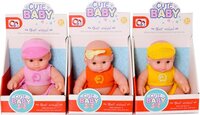 JMKA Baby Doll Set - 3-Piece - Yellow - Plastic - 3+ Years - Sound Feature - 20cm