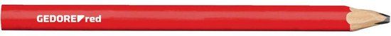 Gedore RED 3301432 Ambachtelijk potlood L. 175 mm ovaal rood 12 stuks Bouwpotlood