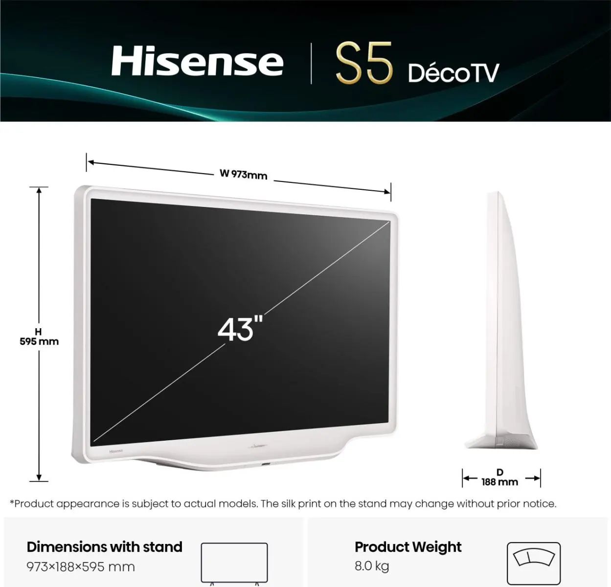 Hisense 43S5Q / DécoTV screen / 43 / 2026