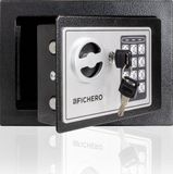 Fichero Elektronische Kluis Staal - Kluisje met Cijferslot - Geldkluis - 23 x 17 x 17 cm - 4,5 L - Zwart