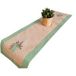 Chemin de table brodé 40/140, nappe décorative pour commode, lavande à pois