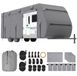 Latios Caravanhoes - Universeel 7,3-8,2 m - Waterdicht - Ademend Non-woven Stof - Winddicht - Grijs