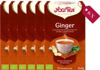 Yogi Tea Ginger - Biologische Kruidenthee met Pure Gember voor Verkwikking en Warmte - Tray van 6 Stuks