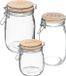 5Five Set de pots de stockage - 3 pièces - Verre - Transparent - 0,75 L, 1,0 L, 1,5 L