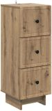 vidaXL Ladekast Bewerkt hout Artisanaal eiken 33 x 34,5 x 90 cm