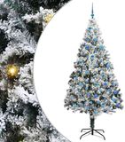 vidaXL Kunstkerstboom Wit 240 cm PVC en Staal en Kunststof