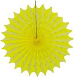 Folat - Papieren waaier NEON Geel - 45 cm