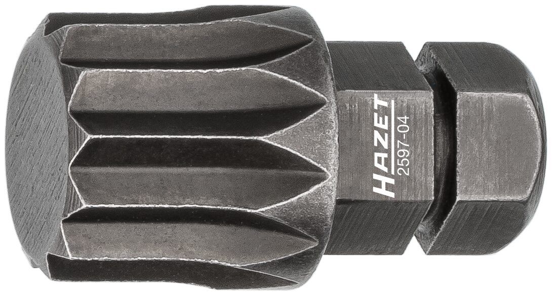 HAZET Bit 2597-04 · 5/16 inch (8 mm) zeskant massief · Binnenveeltandprofiel XZN · SW M12