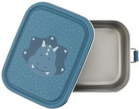 Trixie Brooddoos klein - Mr. Triceratops - RSV Lunchbox voor kinderen - Makkelijk te openen Broodtrommel - Blauw - Dino