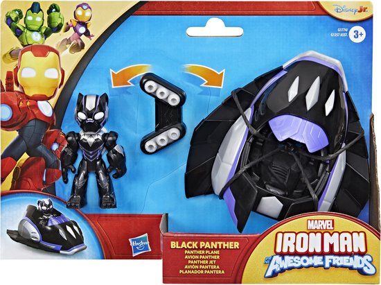 Hasbro Marvel Iron Man and His Awesome Friends Black Panther Plane