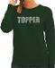 Bellatio Decorations Shoppartners Bv Glitter Topper foute trui groen met steentjes/ rhinestones voor dames - Glitter kleding/ foute party outfit XL