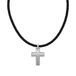 TOM TAILOR - Ketting voor Heren in Roestvrij Staal - Zilverkleurig - Hanger in de vorm van Kruis - TT-N0017
