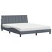 vidaXL Lit avec matelas "Hanko" velours gris foncé 160x200 cm