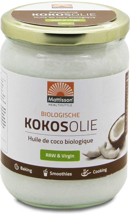 Mattisson Kokosolie Biologisch - Coconut Oil - Extra Virgin - 500 ml
