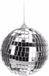 Merkloos / Sans marque Koopman International Kerstbal - 2x - discobal - zilver - D10 cm - piepschuim/glas - spiegelbol - kerstversiering